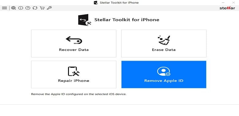 Remove Apple ID with Stellar Toolkit for iPhone